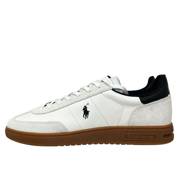 Polo Ralph Lauren Sneakers Mens 10.5 White Suede Bedford‎ Blue Pony Logo Preppy main image 12
